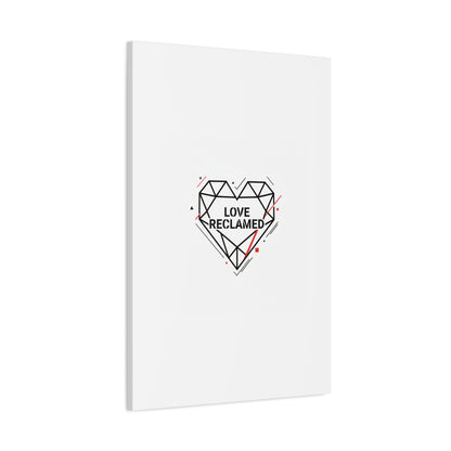 Love Reclaimed Canvas | modern heart design, minimalist love icon