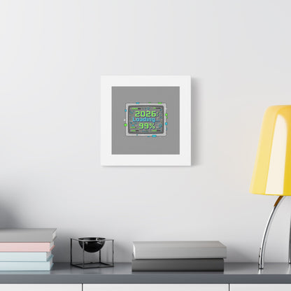 2026 Loading 99% Canvas | NYE countdown, retro system interface