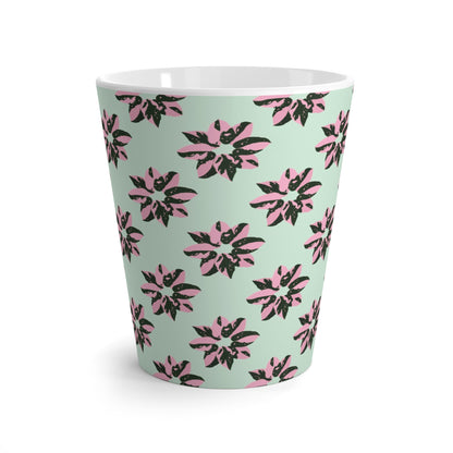Pink Princess Philodendron Pattern Ceramic Mug 12 oz