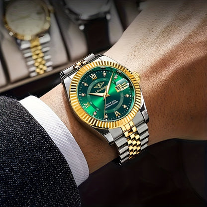 Men's High-end Watch Trend Fashion Business Calendar Luminous Quartz Watch