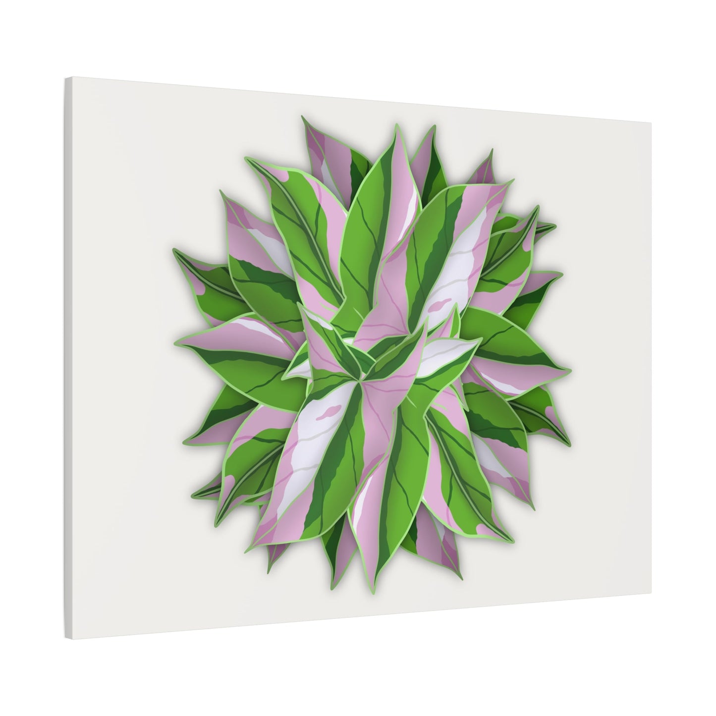 Syngonium Tricolor Pattern Canvas Print – Botanical Wall Art