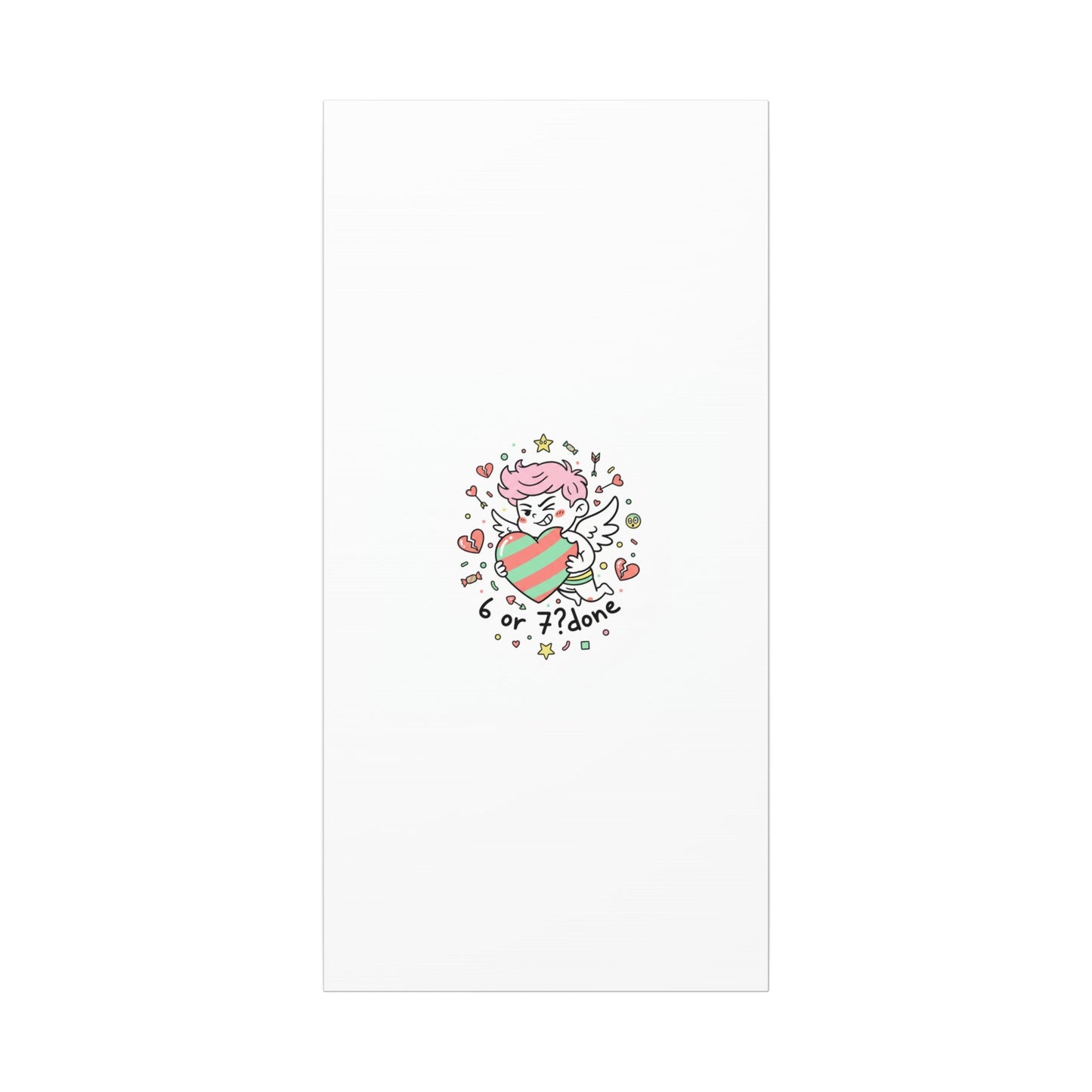 Weird Cupid heart illustration Canvas | Weird Valentine, quirky chaotic love