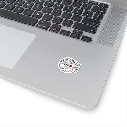 Universal Language Circle Kiss-Cut Sticker | Bold Kids Easter, Egg Hunter Vibe