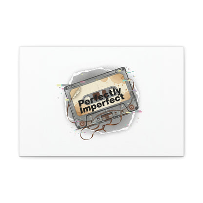 Perfectly Imperfect Cassette, Canvas Print | Analog Error, glitch art static