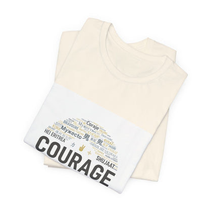 Courage Minimal Wordcloud Tee | Fresh-Start Minimalism, New Page Apparel