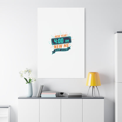 4AM Club New Year Graphic Canvas | Holiday Party Novelty, Festive New Year Decor