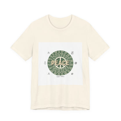 Handwritten Peace Doodle Tee | sketch aesthetic, handwritten message apparel