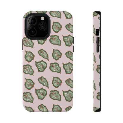 Begonia Pattern Phone Case – Dual Layer Protective Cover