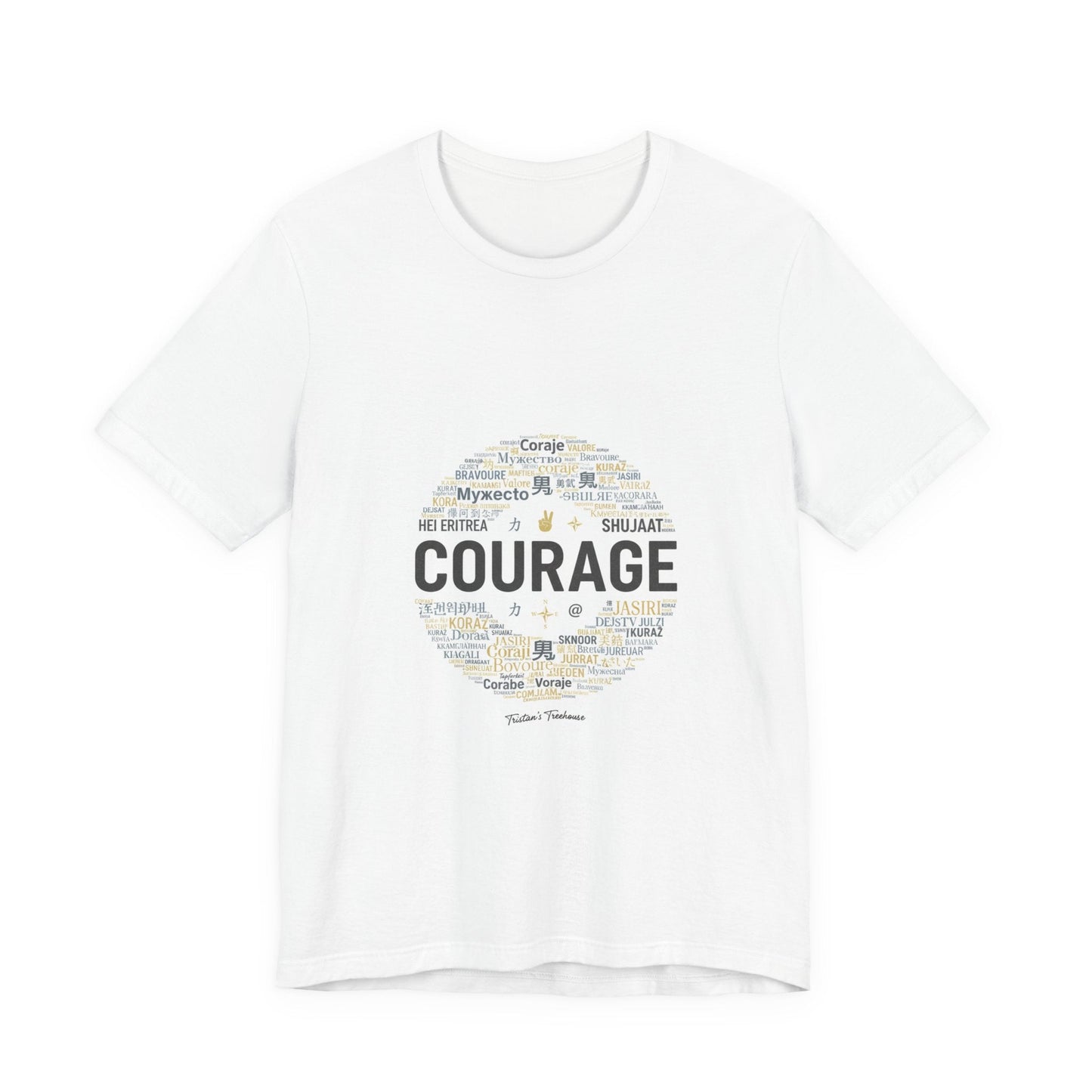 Courage Minimal Wordcloud Tee | Fresh-Start Minimalism, New Page Apparel