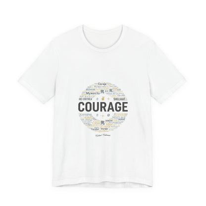 Courage Minimal Wordcloud Tee | Fresh-Start Minimalism, New Page Apparel
