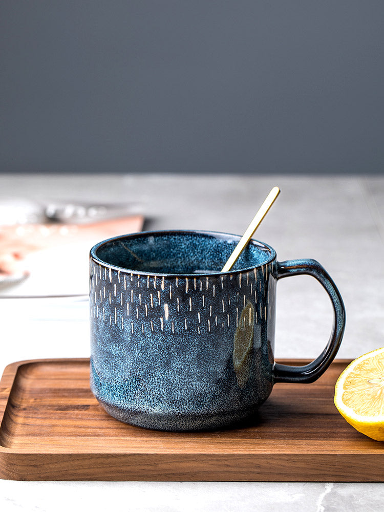 Starry Retro Blue Mark Cup