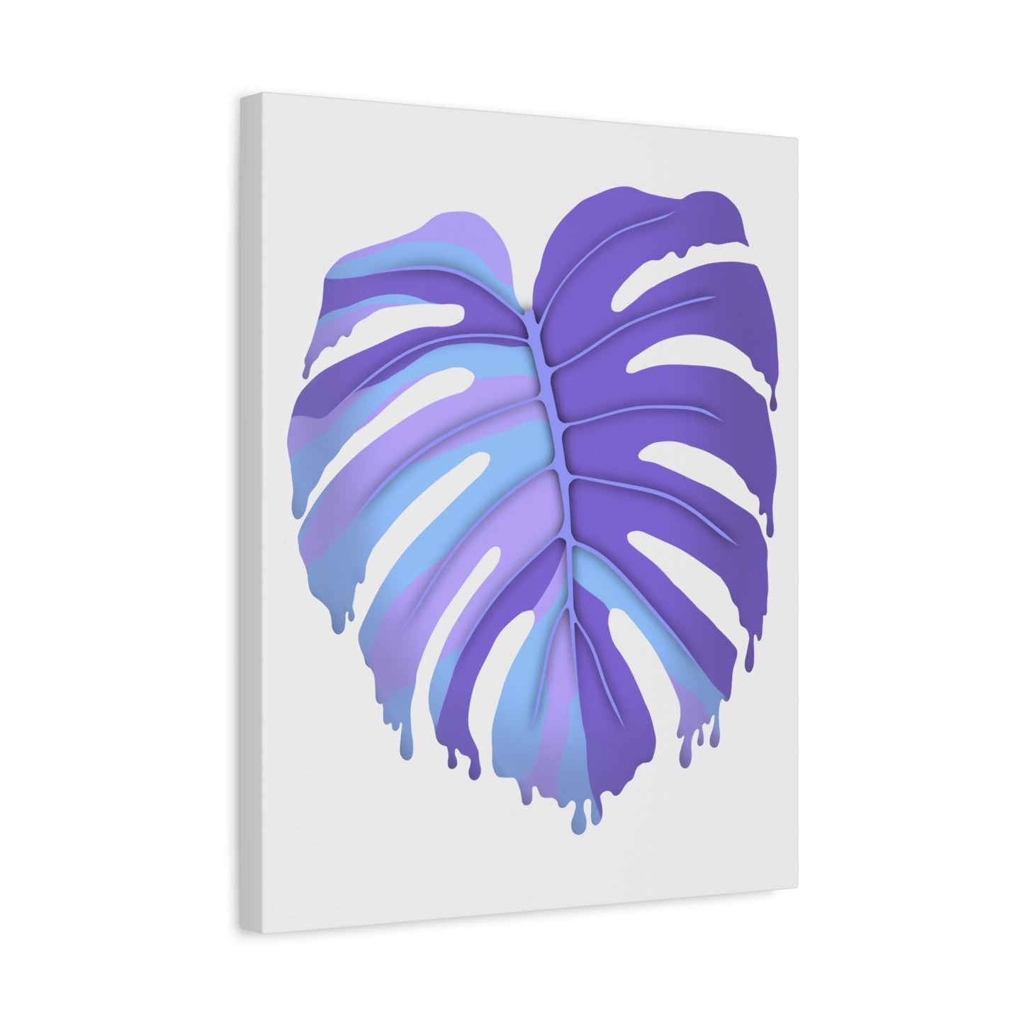 Purple Monstera Canvas Print – Botanical Wall Art