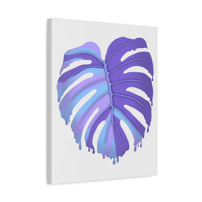 Purple Monstera Canvas Print – Botanical Wall Art