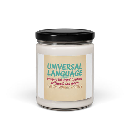 Universal Language Candle | Empowerment Slogan, Feminist Quote Soy Candle