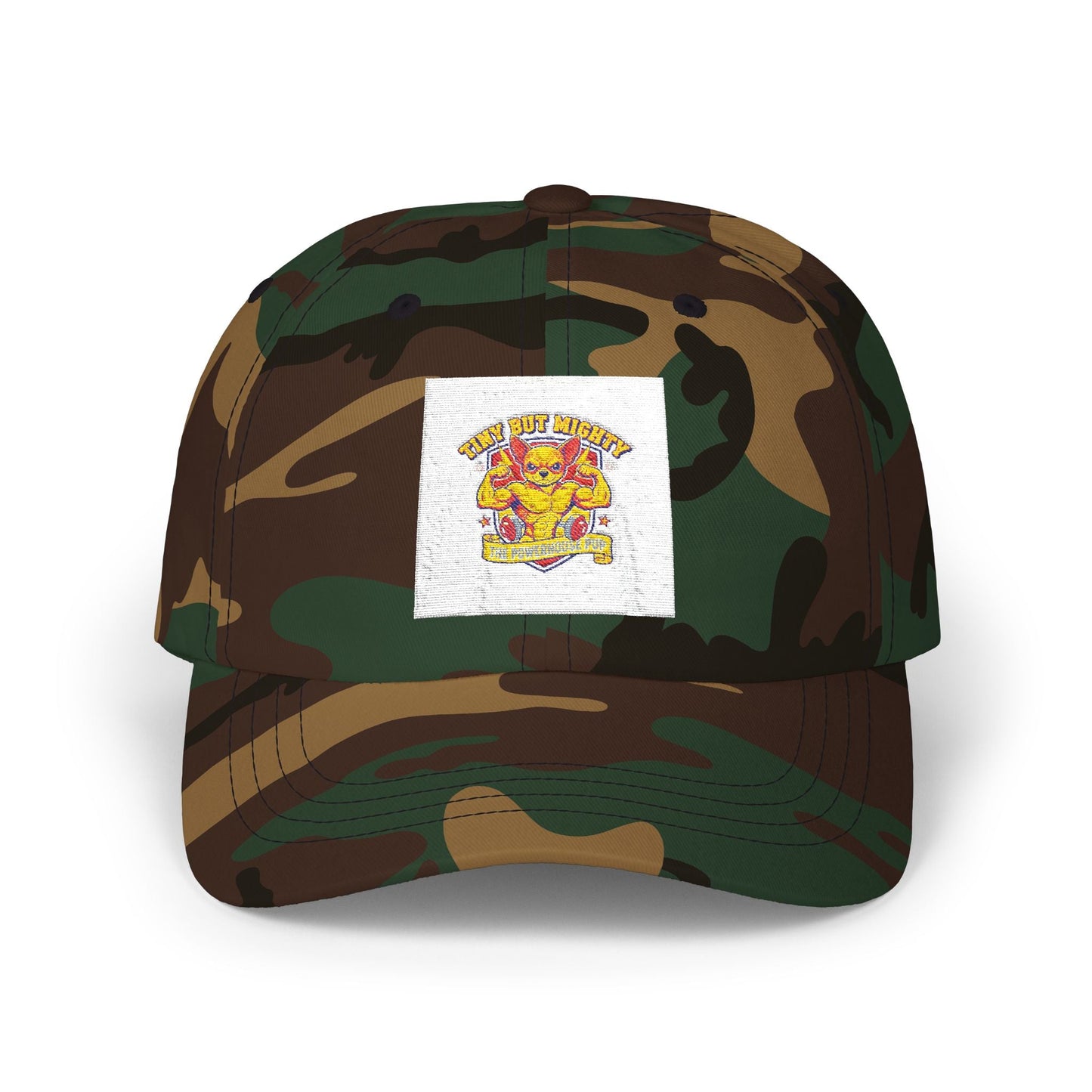 Powerhouse Puppy Funny Dad Cap — Cute Dog Lover Baseball Hat