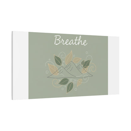 Breathe Mountain Line Canvas | Nature Symbols, Minimal Forest Wall Art