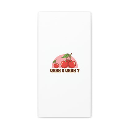 Six Severn Cherry Retro Graphic Canvas | kawaii fruit print, vintage cherry design