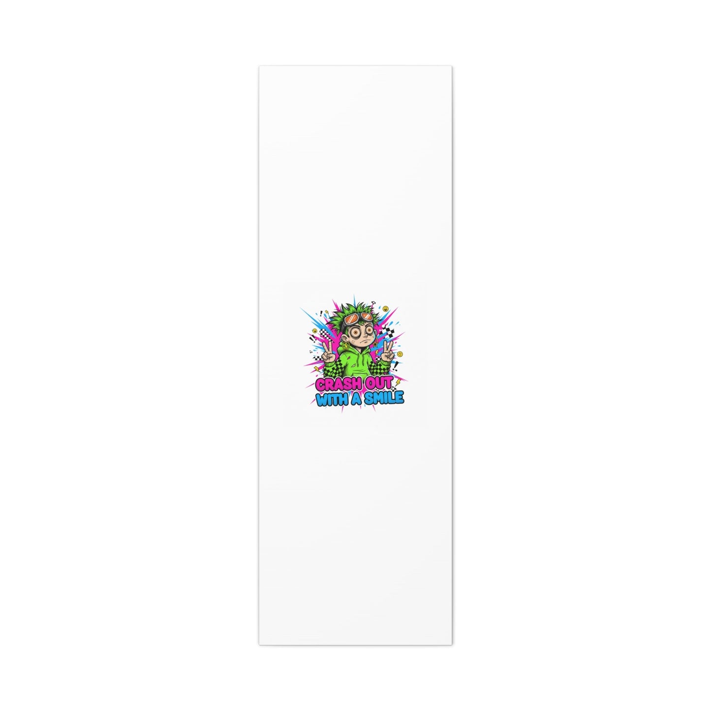 Crash Out With a Smile Canvas Print | Neon Skate Graffiti, Meme Meltdown Art