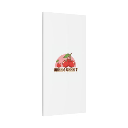 Six Severn Cherry Retro Graphic Canvas | kawaii fruit print, vintage cherry design