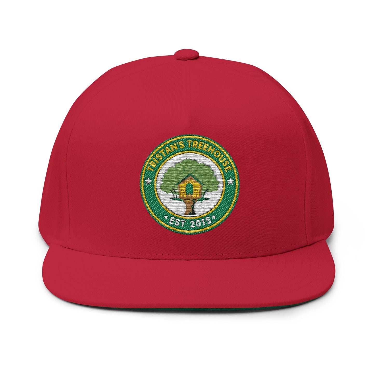 Embroidered Flat Bill Cap