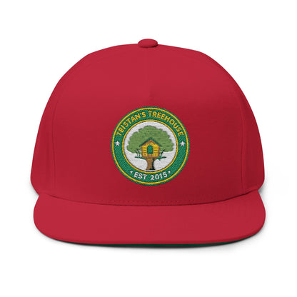 Embroidered Flat Bill Cap