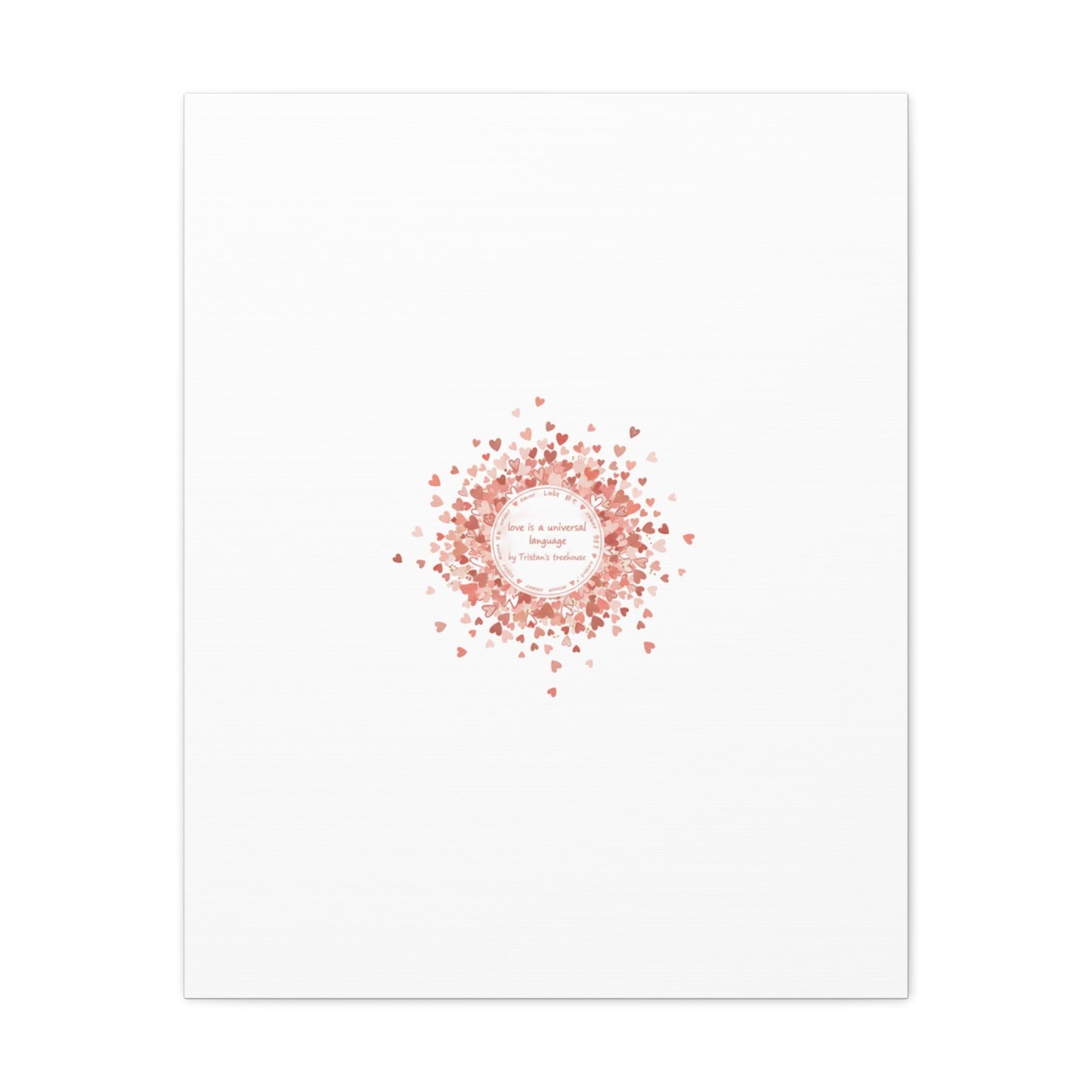 Tiny Heart Confetti Canvas | Matte Stretched Wall Art