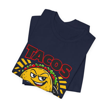 TACOS NOT TARIFFS Tee | taco pun, protest typography
