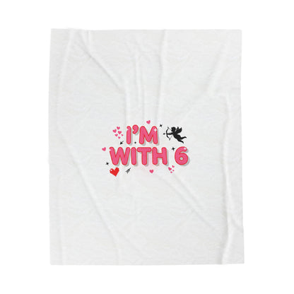 Valentine's 'I with 6 for 7' Meme Velveteen Plush Blanket