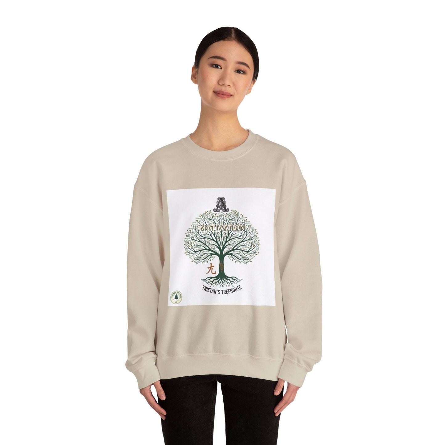 Handwritten Tree Doodle Sweatshirt | sketch aesthetic, handwritten message
