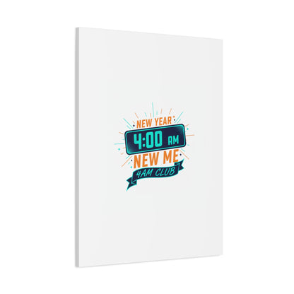 4AM Club New Year Graphic Canvas | Holiday Party Novelty, Festive New Year Decor