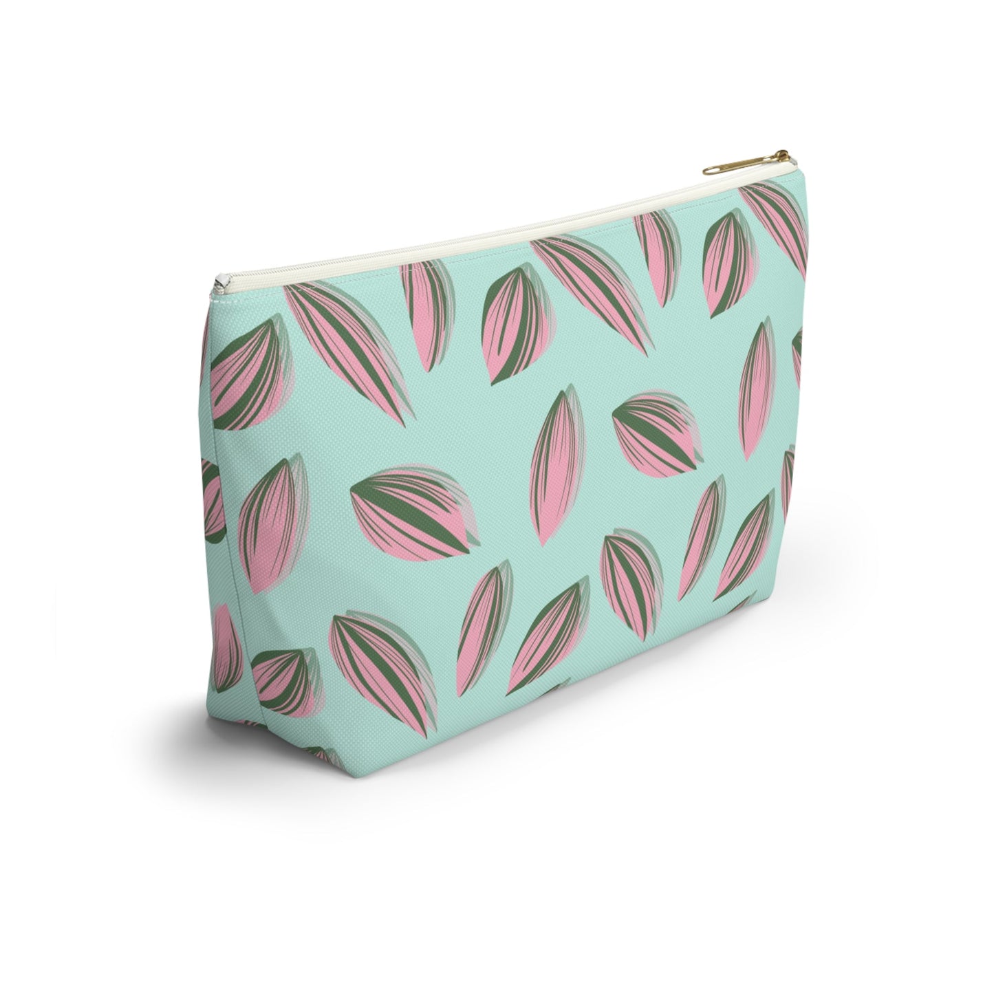 Tradescantia Nanouk Pattern Accessory Pouch – Makeup Bag With T-Bottom