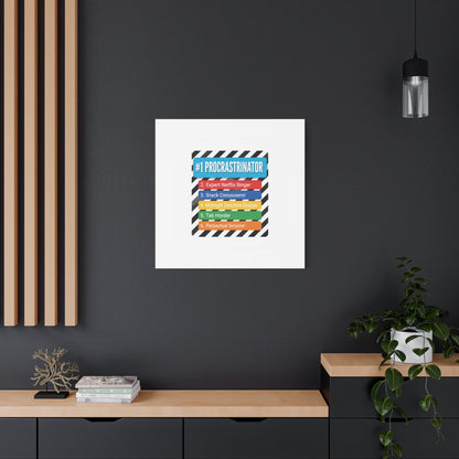 #1 Procrastinator Canvas, Rank-Style List Poster | Top-List Ranking Obsession
