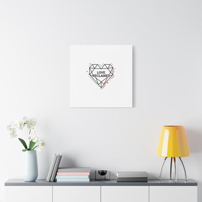 Love Reclaimed Canvas | modern heart design, minimalist love icon