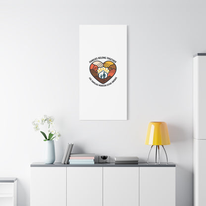 Families Belong Together Canvas, family unity solidarity, bilingual inclusive decor