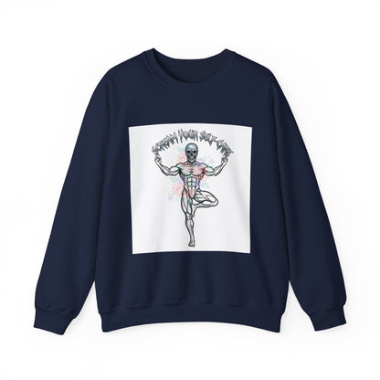 Loud Self-Care Metal Font Crewneck | gothic wellness quote, edgy self-care merch