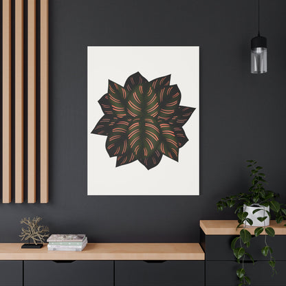 Calathea Pinstripe Canvas Print – Botanical Wall Art