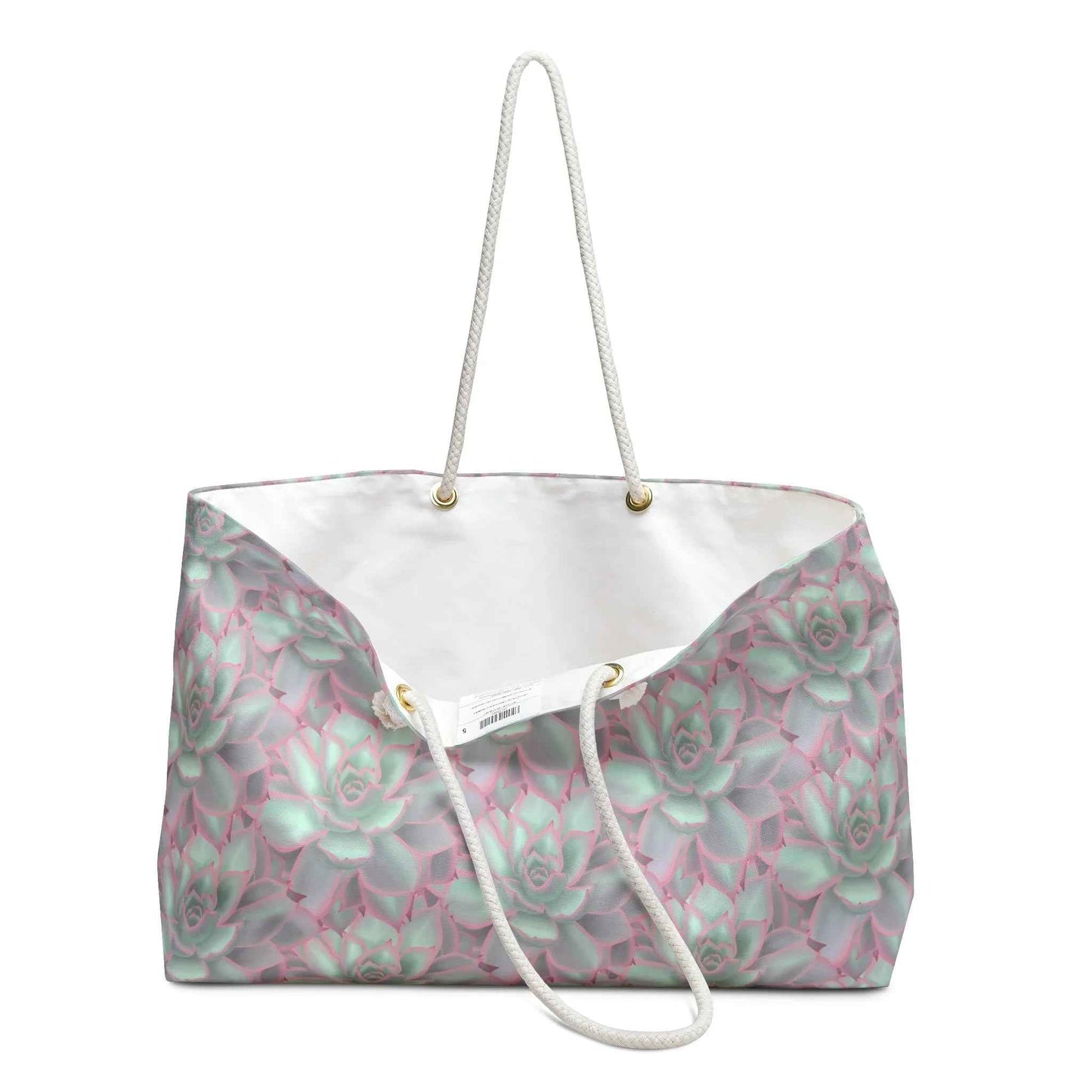 Echeveria Violet Queen Succulent Pattern Weekender Bag