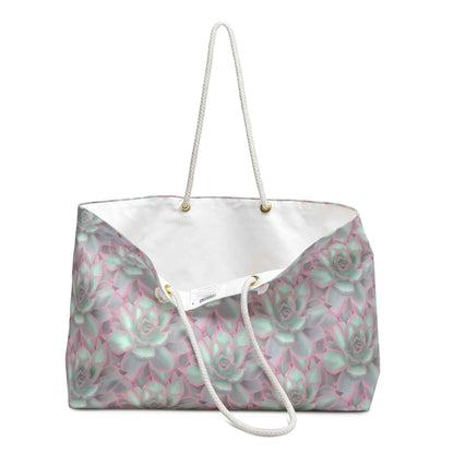 Echeveria Violet Queen Succulent Pattern Weekender Bag
