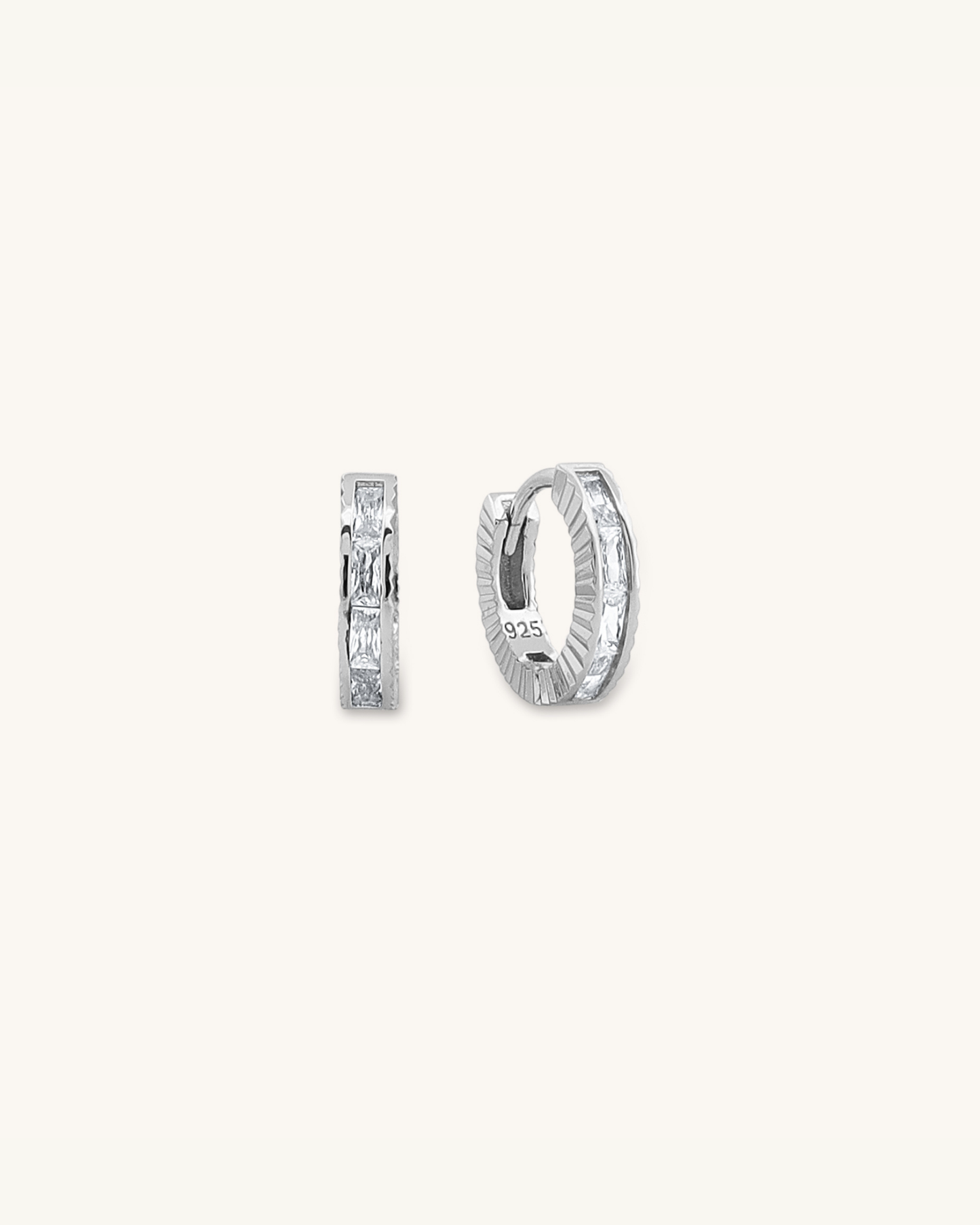 Baguette Cut Hoops