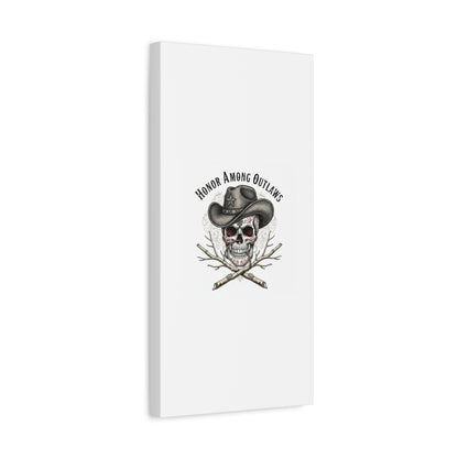 Honor Among Outlaws Canvas | Western Skull Art, Gothic Americana Desert Noir