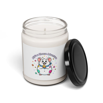 Cute Cheese Mouse Candle | Scented Soy Candle, Rodent-Core, Quirky Animal