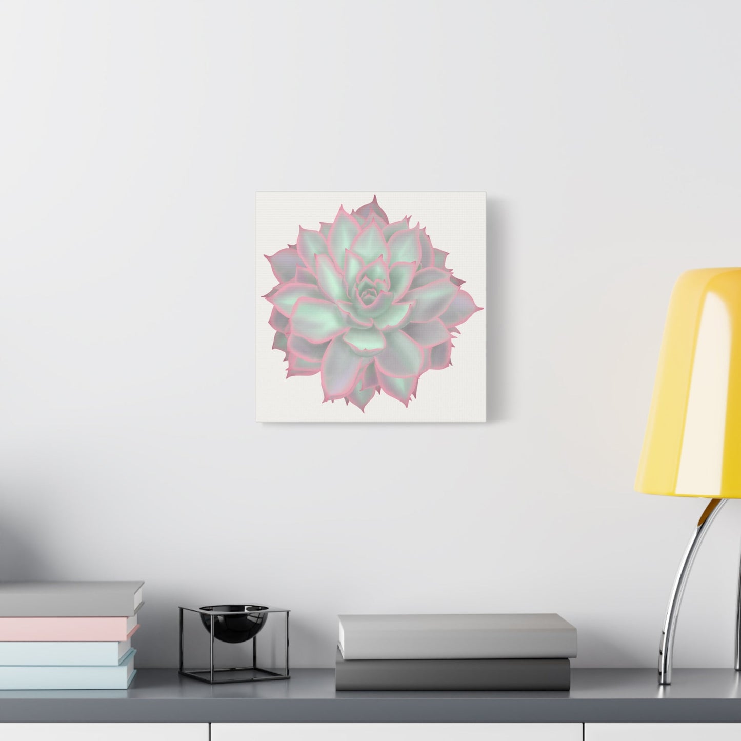 Echeveria Violet Queen Succulent Canvas Print – Botanical Wall Art