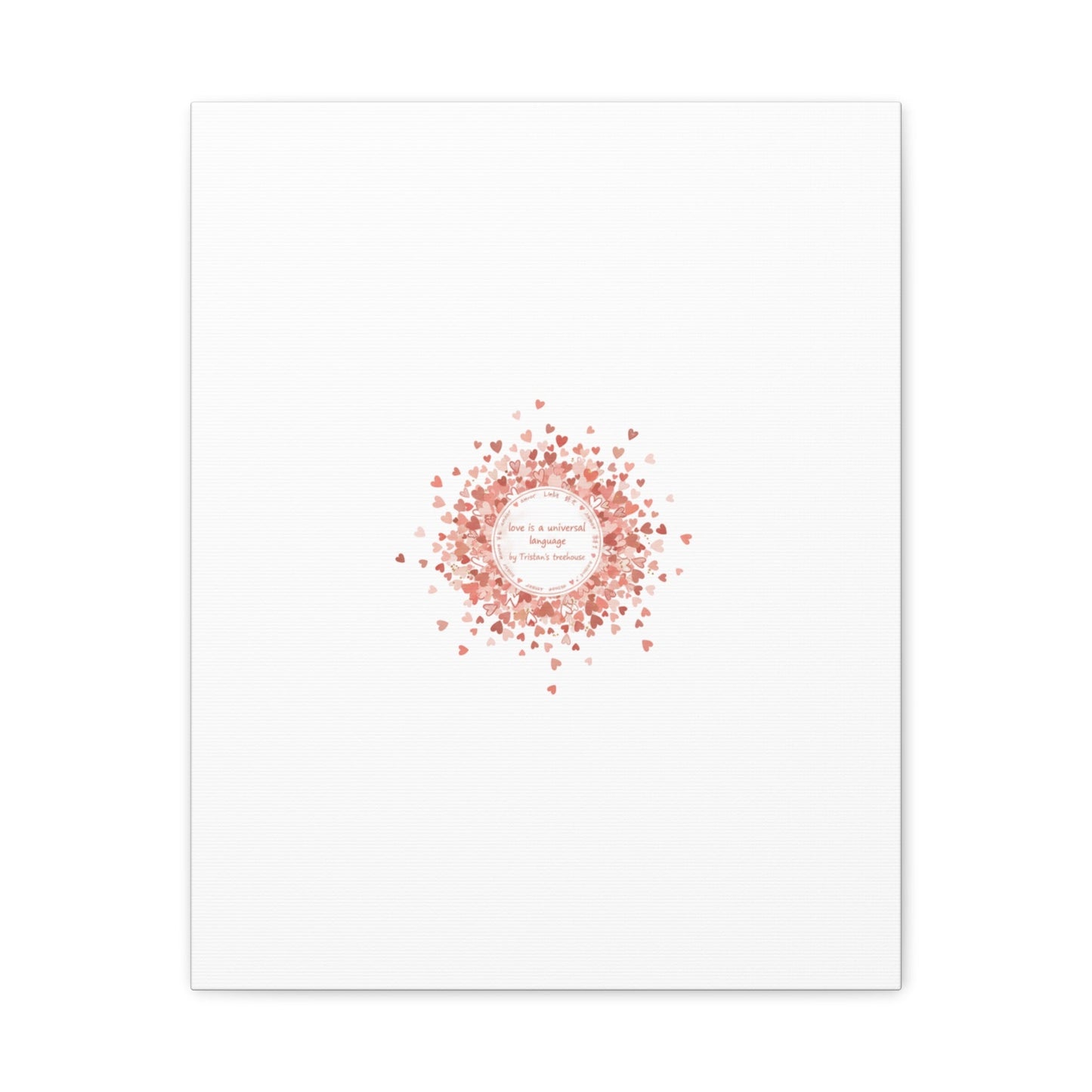 Tiny Heart Confetti Canvas | Matte Stretched Wall Art