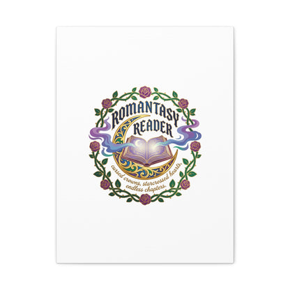 Romantasy Reader Canvas Print | enchanted bookish celestial gothic