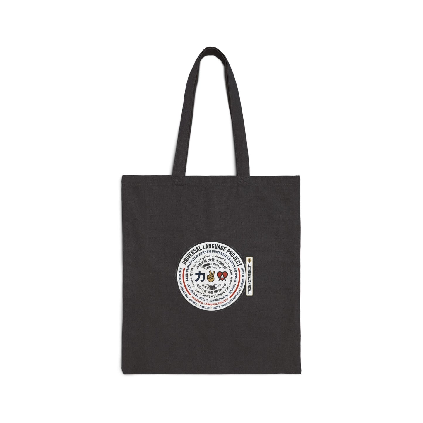 Universal Language Canvas Tote — Multi-Script Love/Peace/Unity Message