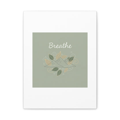 Breathe Mountain Line Canvas | Nature Symbols, Minimal Forest Wall Art