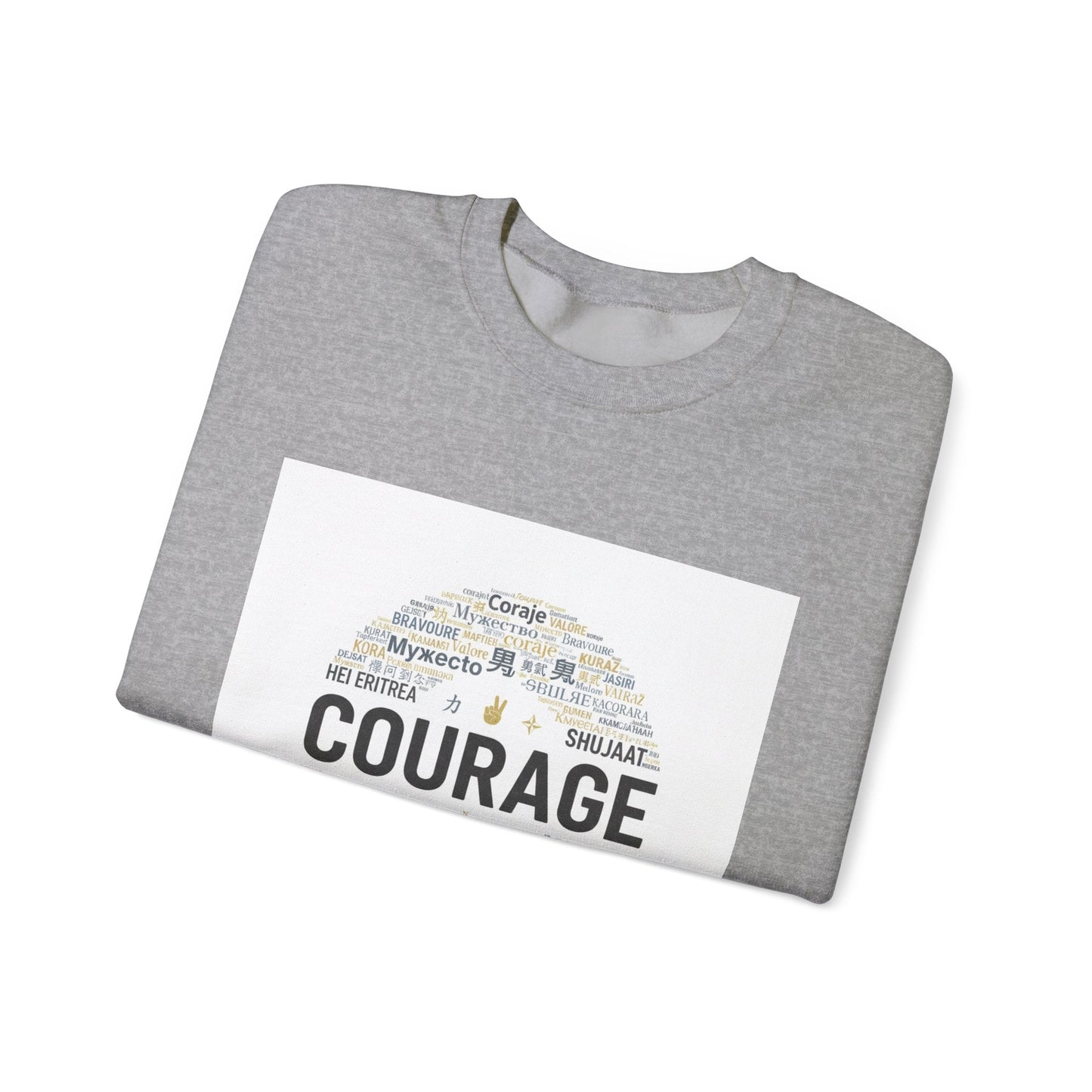 Courage wordcloud Sweatshirt | Fresh Start minimal renewal apparel