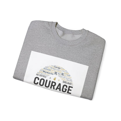 Courage wordcloud Sweatshirt | Fresh Start minimal renewal apparel