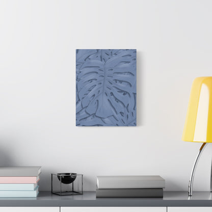 Blue Monstera Canvas Print – Botanical Wall Art