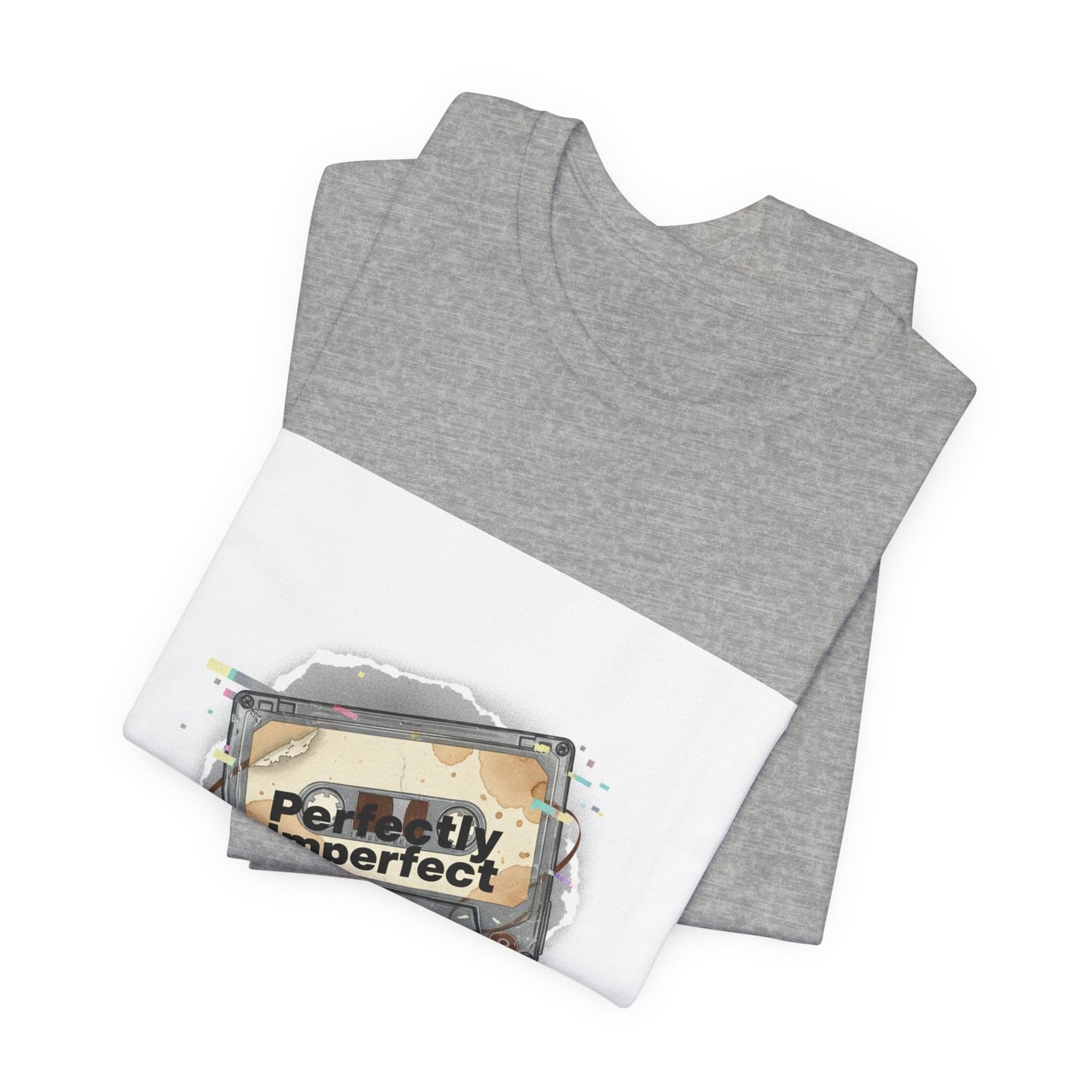 Glitch Cassette 'Perfectly Imperfect' Tee | glitch art shirt, retro tech nostalgic
